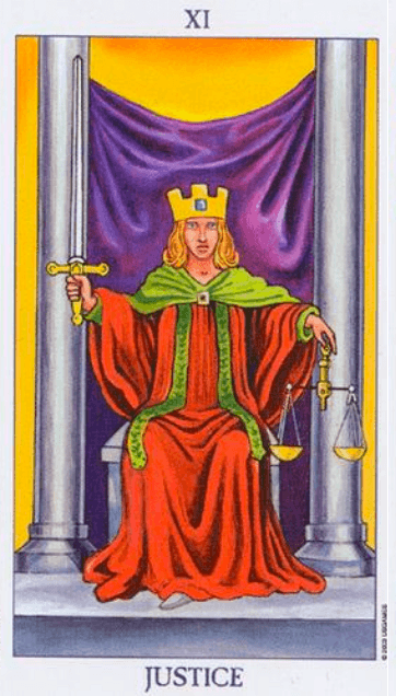 Carta El Loco del tarot Rider-Waite mostrando a un joven caminando al borde de un precipicio con una rosa blanca y un perro a su lado.