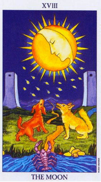 Carta El Loco del tarot Rider-Waite mostrando a un joven caminando al borde de un precipicio con una rosa blanca y un perro a su lado.