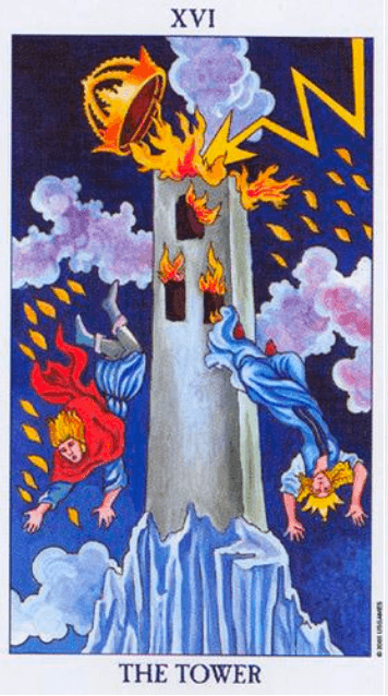 Carta El Loco del tarot Rider-Waite mostrando a un joven caminando al borde de un precipicio con una rosa blanca y un perro a su lado.