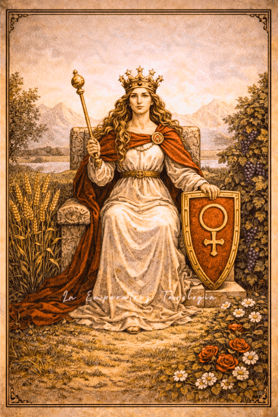 Ilustración del arcano El Loco del tarot inspirada en el Rider-Waite, creación visual de La Emperatriz Tarología