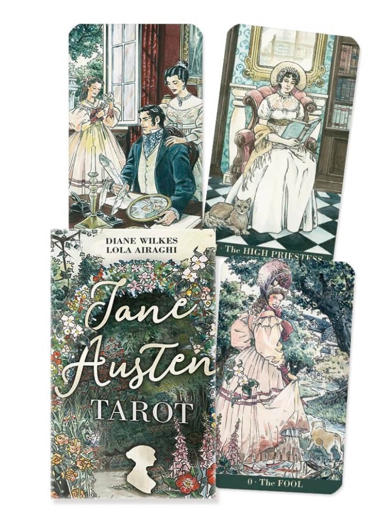 Mazo Jane Austen Tarot con ilustraciones románticas inspiradas en la literatura clásica