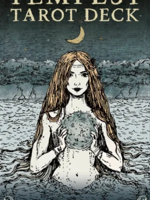 Tempest Tarot Deck – Tarot de temática oceánica Tempest Tarot Deck mazo de tarot inspirado en el océano con ilustraciones de criaturas marinas y simbolismo náutico