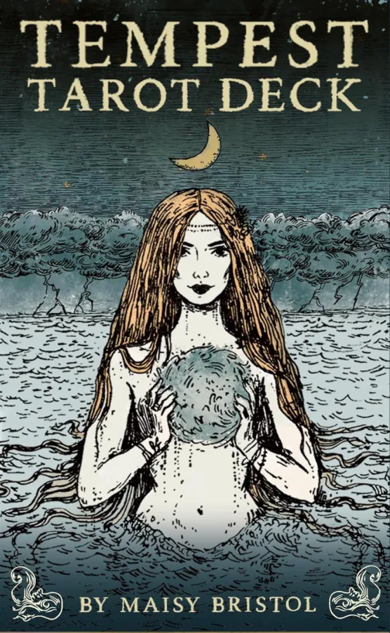 Tempest Tarot Deck mazo de tarot inspirado en el océano con ilustraciones de criaturas marinas y simbolismo náutico