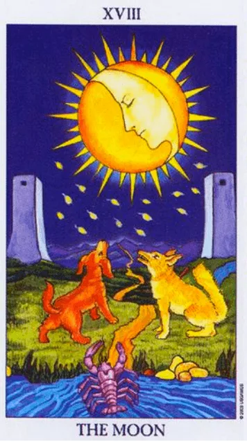 Carta El Loco del tarot Rider-Waite mostrando a un joven caminando al borde de un precipicio con una rosa blanca y un perro a su lado.