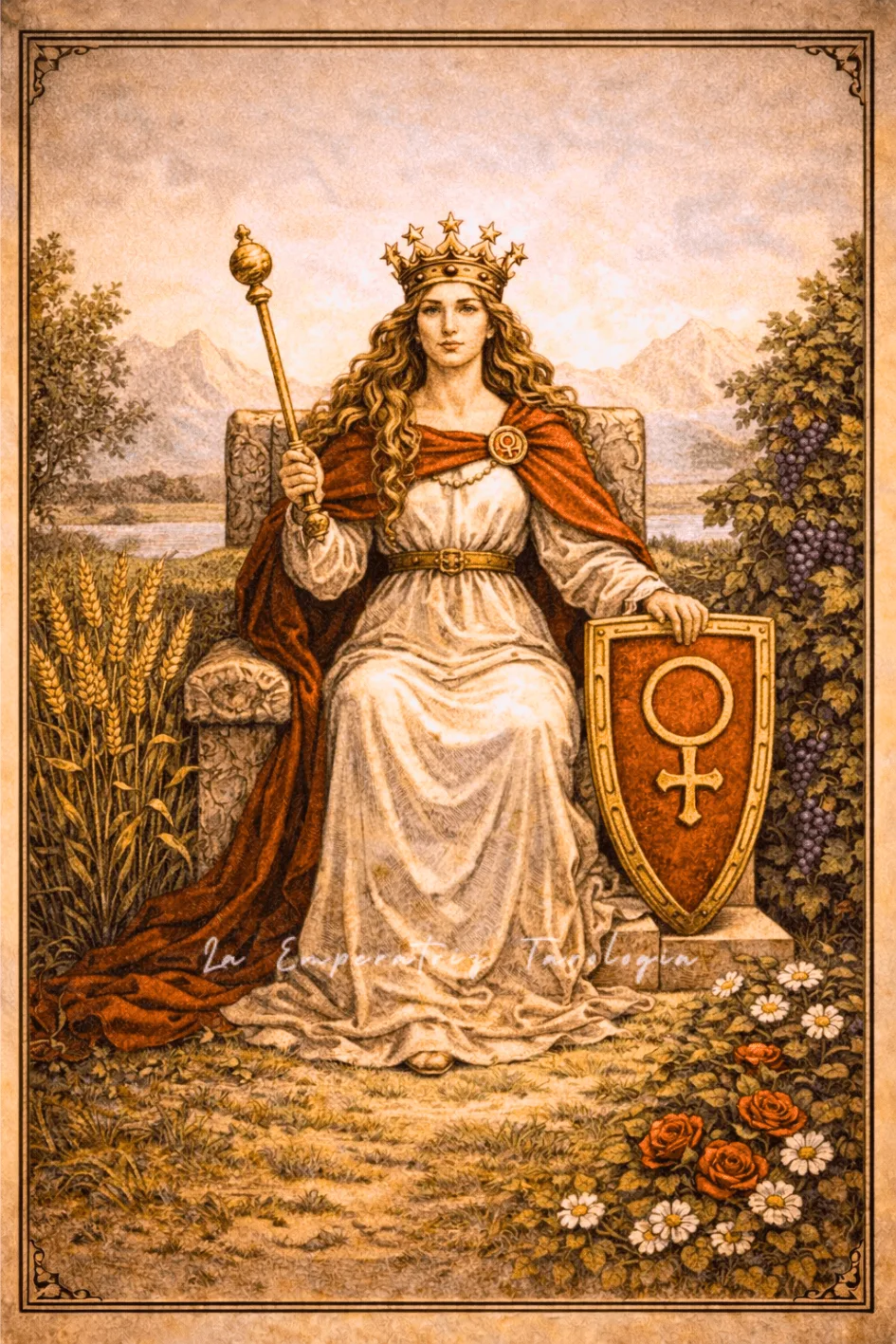 Ilustración del arcano El Loco del tarot inspirada en el Rider-Waite, creación visual de La Emperatriz Tarología