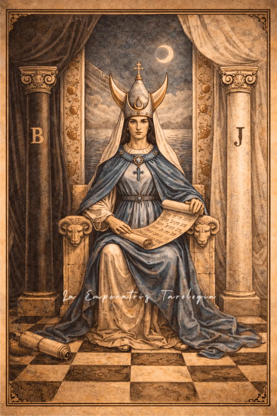 Ilustración del arcano El Loco del tarot inspirada en el Rider-Waite, creación visual de La Emperatriz Tarología